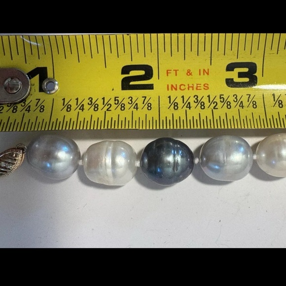 10-9mm South Sea & Tahitian Pearl Bracelet Multicolor 8” 14K Yellow Gold - Picture 11 of 14